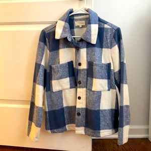 Blue and White Plaid Shacket